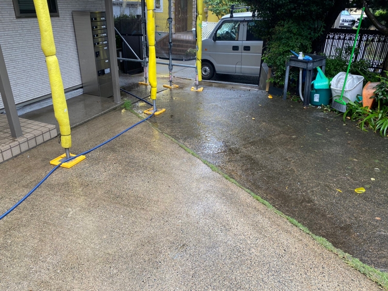 神奈川県川崎市宮前区サイディングクリアー外壁塗装　洗浄工事